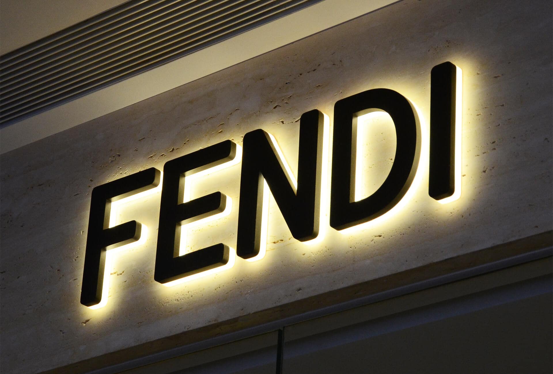 Backlit metal letter example