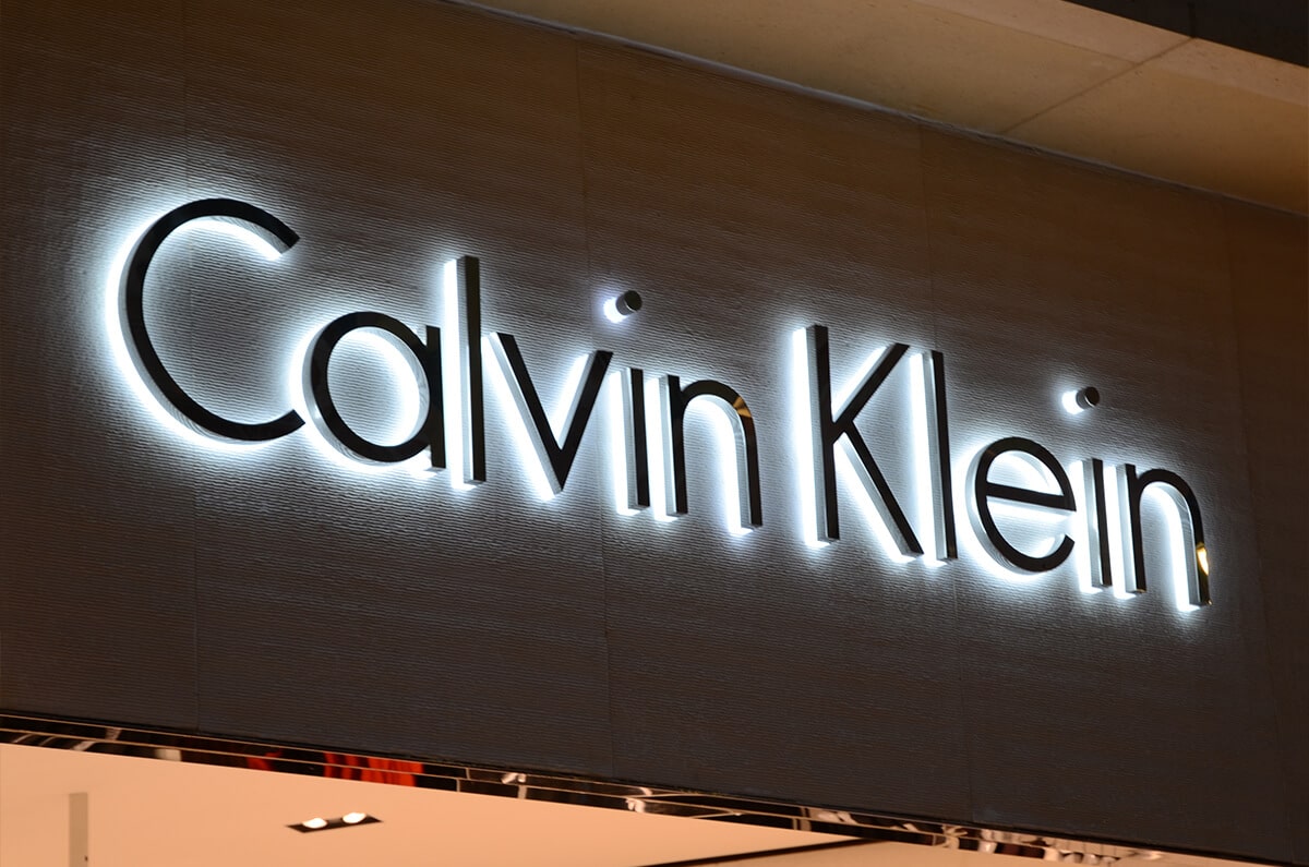 Luxury mirror polished backlit letters with a clean, bright white halo
